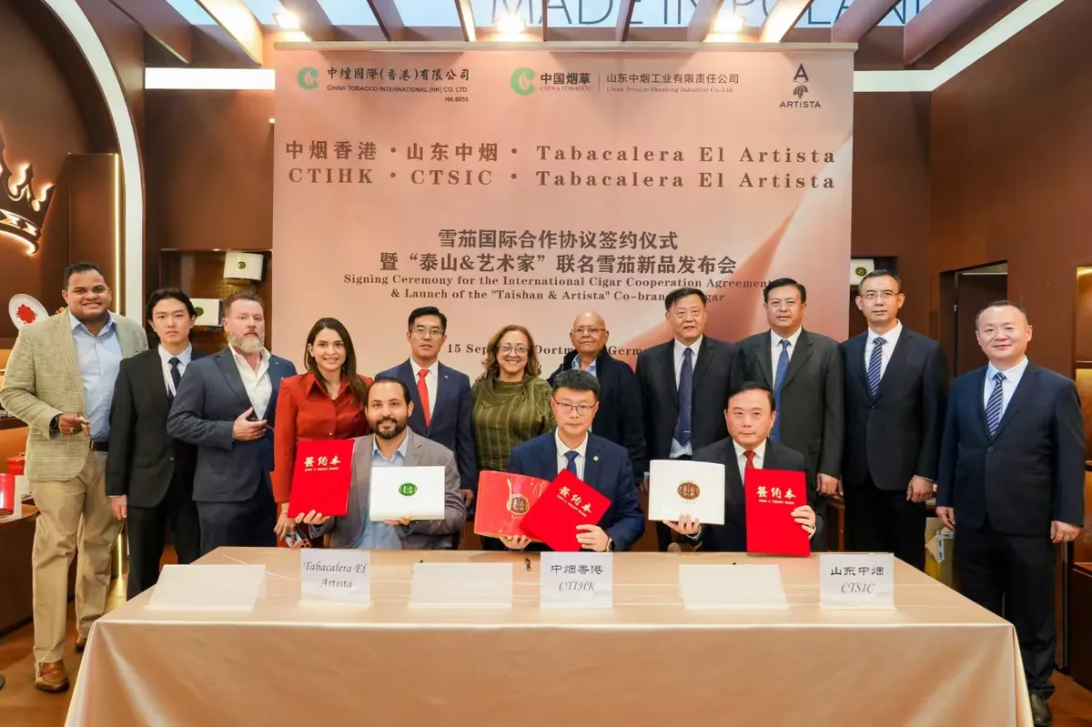 Tabacalera El Artista и China Tobacco выпустят сигары Taishan · Artista