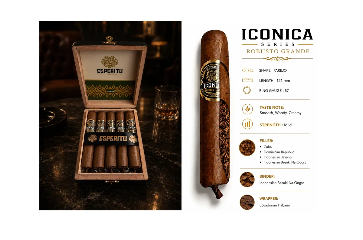 Esperitu Cigar представила серию Iconica с индонезийским табаком